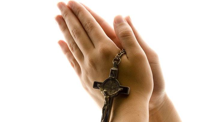 A True Prayer And White Background